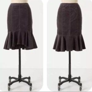 NWT Anthropologie Pilco Corduroy High-Low Skirt